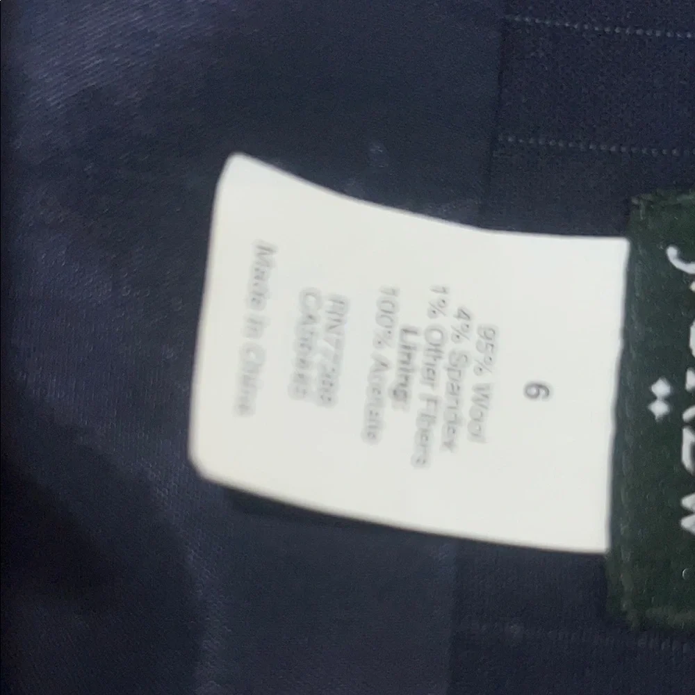 J. Crew Blue Sheath Dress Flutter Sleeves Crew Neck - Picture 14 of 15